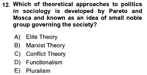 Introduction to Sociology 2022-2023 Ara Sınav - 12. soru
