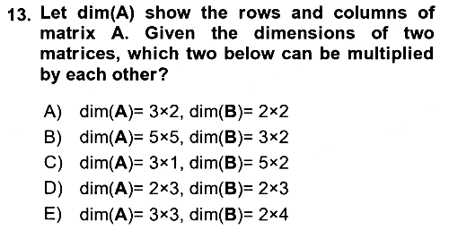 Mathematical Economics 2023-2024 Ara Sınav - 13. soru