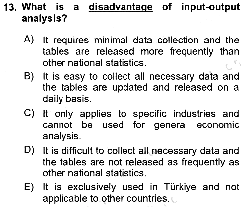 Mathematical Economics 2024-2025 Ara Sınav - 13. soru