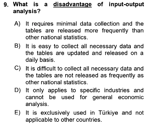Mathematical Economics 2025-2026 Ara Sınav - 9. soru