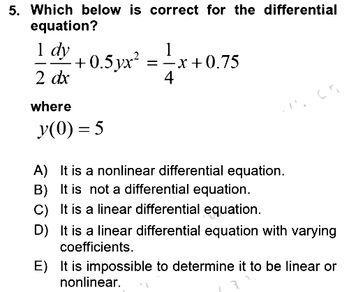 Mathematical Economics 2023-2024 Dönem Sonu Sınavı - 5. soru