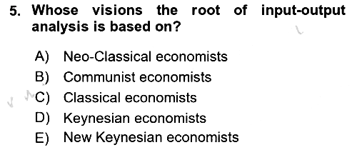 Mathematical Economics 2022-2023 Yaz Okulu Sınavı - 5. soru