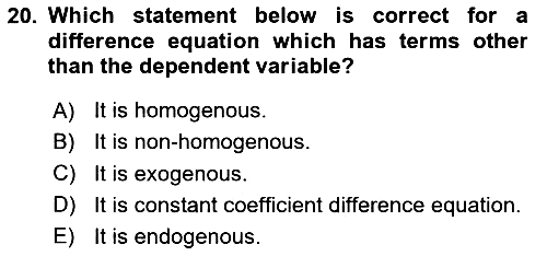Mathematical Economics 2023-2024 Yaz Okulu Sınavı - 20. soru