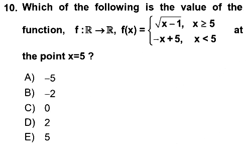 Mathematics 1 2019-2020 Ara Sınav - 10. soru