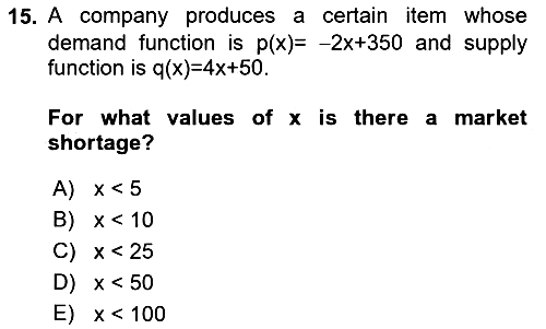 Mathematics 1 2022-2023 Dönem Sonu Sınavı - 15. soru