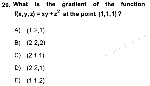 Mathematics 1 2022-2023 Dönem Sonu Sınavı - 20. soru