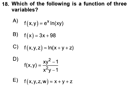 Mathematics 1 2023-2024 Dönem Sonu Sınavı - 18. soru