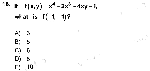 Mathematics 1 2024-2025 Dönem Sonu Sınavı - 18. soru