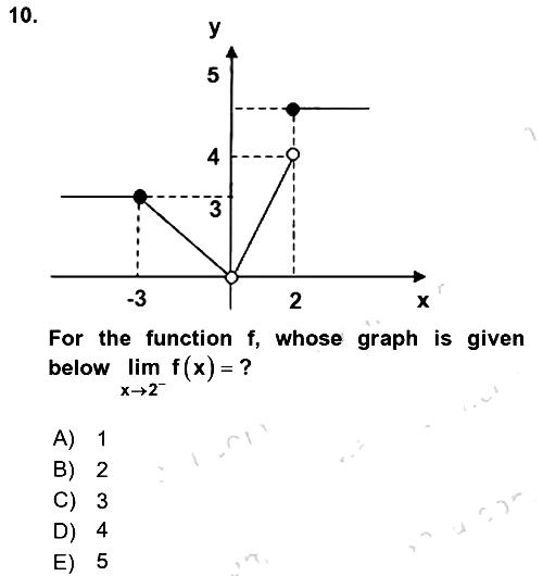 Mathematics 1 2025-2026 Dönem Sonu Sınavı - 10. soru