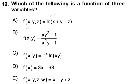 Mathematics 1 2025-2026 Dönem Sonu Sınavı - 19. soru
