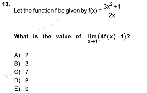 Mathematics 1 2021-2022 Yaz Okulu Sınavı - 13. soru