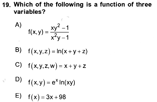 Mathematics 1 2024-2025 Yaz Okulu Sınavı - 19. soru