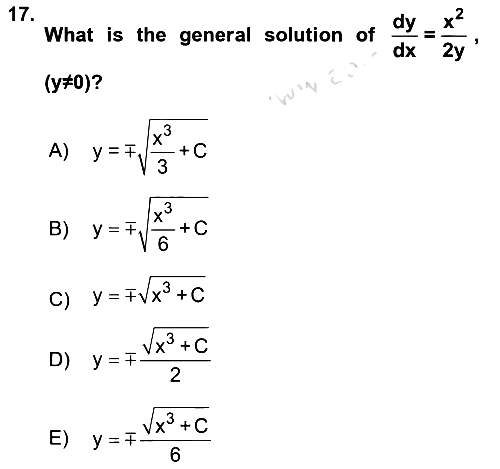 Mathematics 2 2023-2024 Ara Sınav - 17. soru
