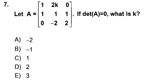 Mathematics 2 2017-2018 Dönem Sonu Sınavı - 7. soru