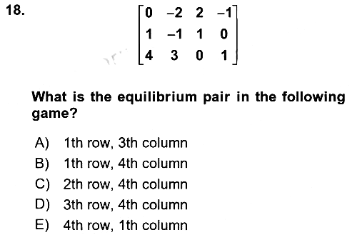 Mathematics 2 2024-2025 Dönem Sonu Sınavı - 18. soru