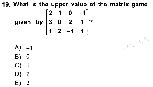 Mathematics 2 2024-2025 Dönem Sonu Sınavı - 19. soru