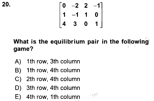 Mathematics 2 2025-2026 Dönem Sonu Sınavı - 20. soru