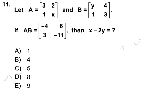 Mathematics 2 2022-2023 Yaz Okulu Sınavı - 11. soru