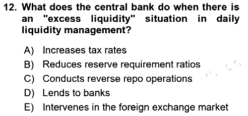 Monetary Theory and Policy 2024-2025 Dönem Sonu Sınavı - 12. soru