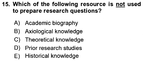 Research Methods 2018-2019 Ara Sınav - 15. soru
