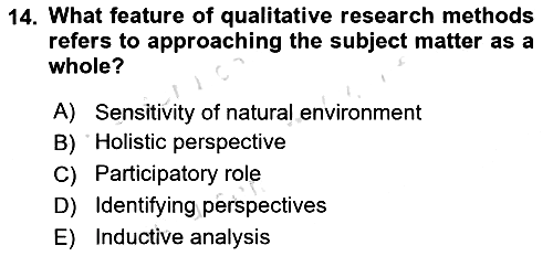 Research Methods 2024-2025 Ara Sınav - 14. soru