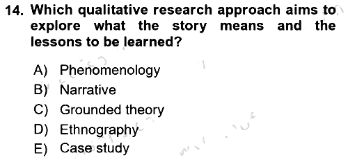 Research Methods 2021-2022 Dönem Sonu Sınavı - 14. soru