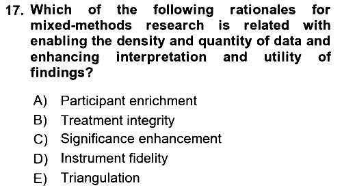Research Methods 2021-2022 Dönem Sonu Sınavı - 17. soru