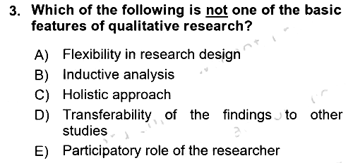 Research Methods 2024-2025 Dönem Sonu Sınavı - 3. soru