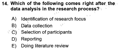 Research Methods 2020-2021 Yaz Okulu Sınavı - 14. soru