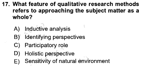 Research Methods 2022-2023 Yaz Okulu Sınavı - 17. soru