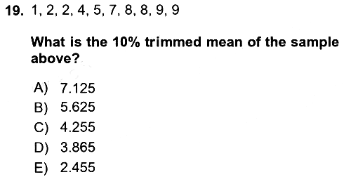 Statistics 1 2018-2019 Ara Sınav - 19. soru
