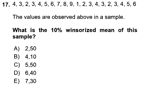 Statistics 1 2019-2020 Ara Sınav - 17. soru