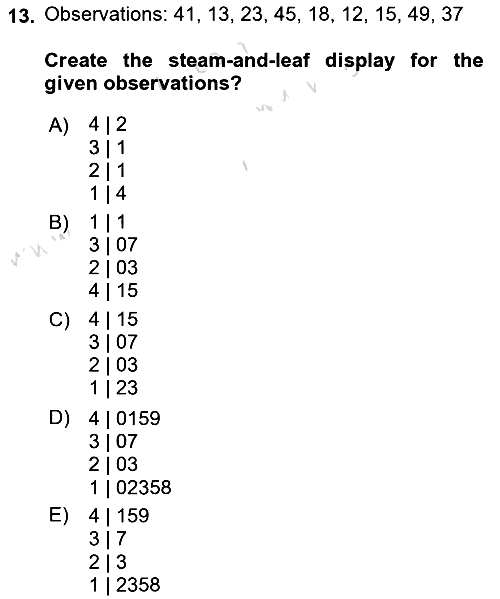 Statistics 1 2021-2022 Ara Sınav - 13. soru