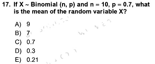 Statistics 1 2020-2021 Yaz Okulu Sınavı - 17. soru
