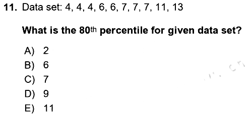 Statistics 1 2024-2025 Yaz Okulu Sınavı - 11. soru