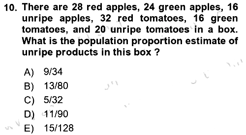 Statistics 2 2021-2022 Ara Sınav - 10. soru