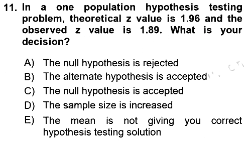 Statistics 2 2025-2026 Ara Sınav - 11. soru