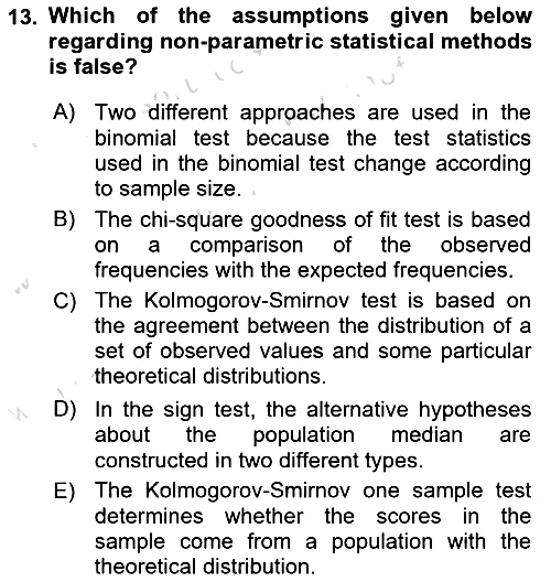 Statistics 2 2021-2022 Dönem Sonu Sınavı - 13. soru