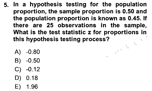 Statistics 2 2022-2023 Yaz Okulu Sınavı - 5. soru