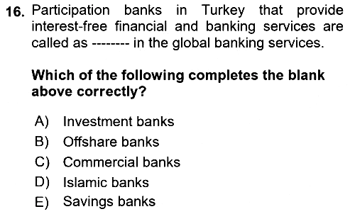 Turkish Economy 2021-2022 Yaz Okulu Sınavı - 16. soru