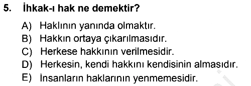Din Eğitimi ve Din Hizmetlerinde Rehberlik 2012-2013 Ara Sınav - 5. soru