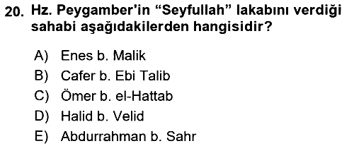 Din Eğitimi ve Din Hizmetlerinde Rehberlik 2017-2018 Dönem Sonu Sınavı - 20. soru