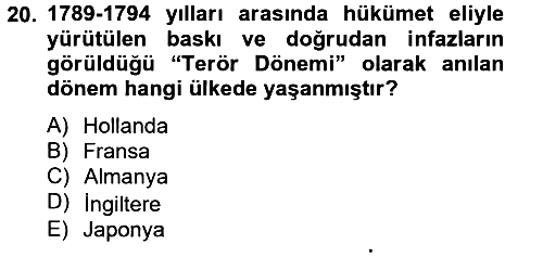 Din Sosyolojisi 2012-2013 Dönem Sonu Sınavı - 20. soru