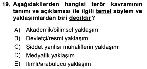 Din Sosyolojisi 2025-2026 Dönem Sonu Sınavı - 19. soru