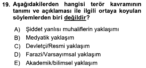 Din Sosyolojisi 2022-2023 Yaz Okulu Sınavı - 19. soru