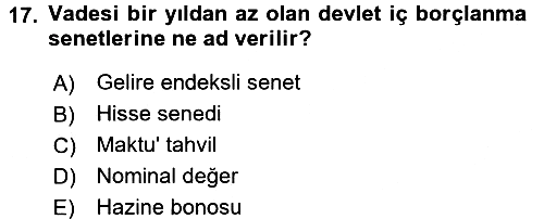 Günümüz Fıkıh Problemleri 2016-2017 3 Ders Sınavı - 17. soru