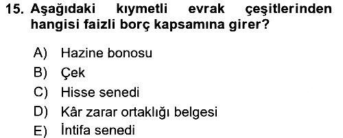 Günümüz Fıkıh Problemleri 2017-2018 3 Ders Sınavı - 15. soru