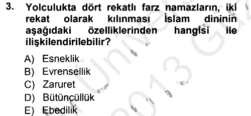Günümüz Fıkıh Problemleri 2012-2013 Ara Sınav - 3. soru