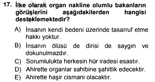 Günümüz Fıkıh Problemleri 2012-2013 Ara Sınav - 17. soru