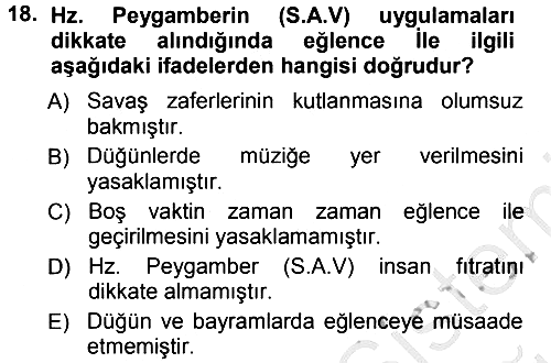 Günümüz Fıkıh Problemleri 2012-2013 Ara Sınav - 18. soru